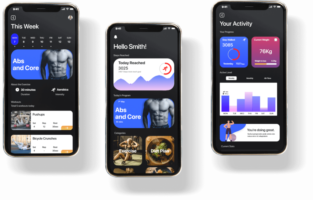 Fitness mobile application