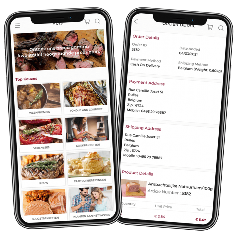 Vlees ecommerce mobile application